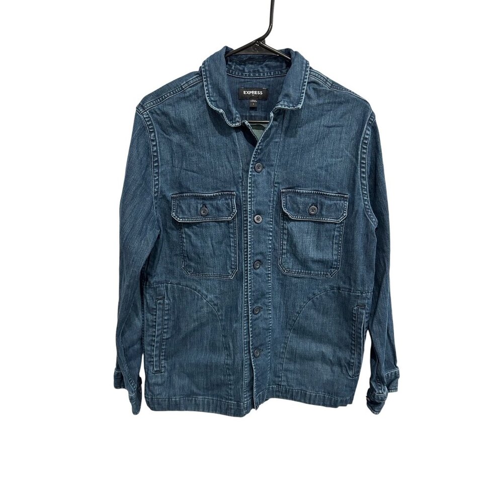 Express Mens Casual Outerwear Denim Utility Jacket Size Small Everyday Wear